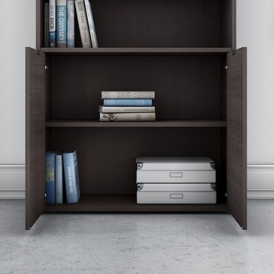 Bush Business Furniture Jamestown 66.12"H 5-Shelf Bookcase with Adjustable Shelves, Storm Gray Laminated Wood (JTB136SG)