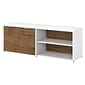 Bush Business Furniture Jamestown 21.2 Low Storage Cabinet with 4 Shelves, Fresh Walnut/White (JTS1