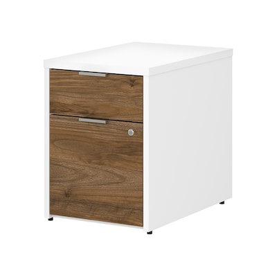 Bush Business Furniture Jamestown 2-Drawer Vertical File Cabinet, Letter/Legal, Fresh Walnut/White, 23.66" (JTF116FWWHSU)