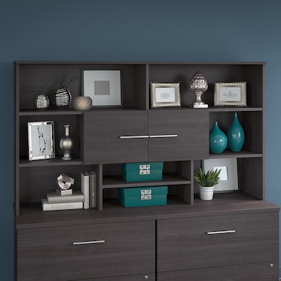 Bush Business Furniture Office 500 72W Desktop Hutch, Storm Gray (OFH172SGK)