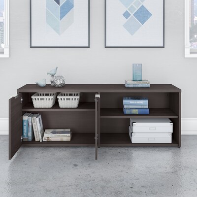 Bush Business Furniture Jamestown 21" Low Storage Cabinet with 4 Shelves, Storm Gray (JTS160SG)