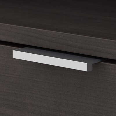 Bush Business Furniture Jamestown 21" Low Storage Cabinet with 4 Shelves, Storm Gray (JTS160SG)