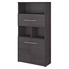Bush Business Furniture Office 500 5-Shelf 70H Bookcase with Doors, Storm Gray (OFB136SG)