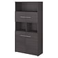 Bush Business Furniture Office 500 5-Shelf 70"H Bookcase with Doors, Storm Gray (OFB136SG)