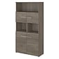 Bush Business Furniture Office 500 70H 5-Shelf Bookcase with Doors, Modern Hickory (OFB136MH)