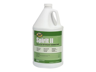 Zep Spirit II Cleaner Disinfectant, Characteristic, 128 oz., 4/Carton (67923CT)