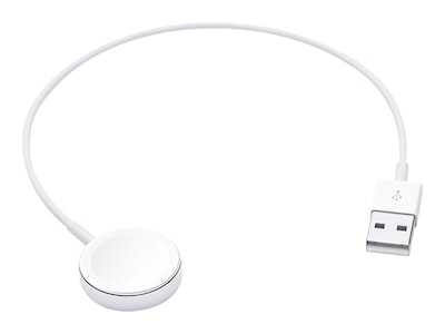 Apple Magnetic Smart Watch Charging Cable, USB, 1 ft., White (MX2G2AM/A)