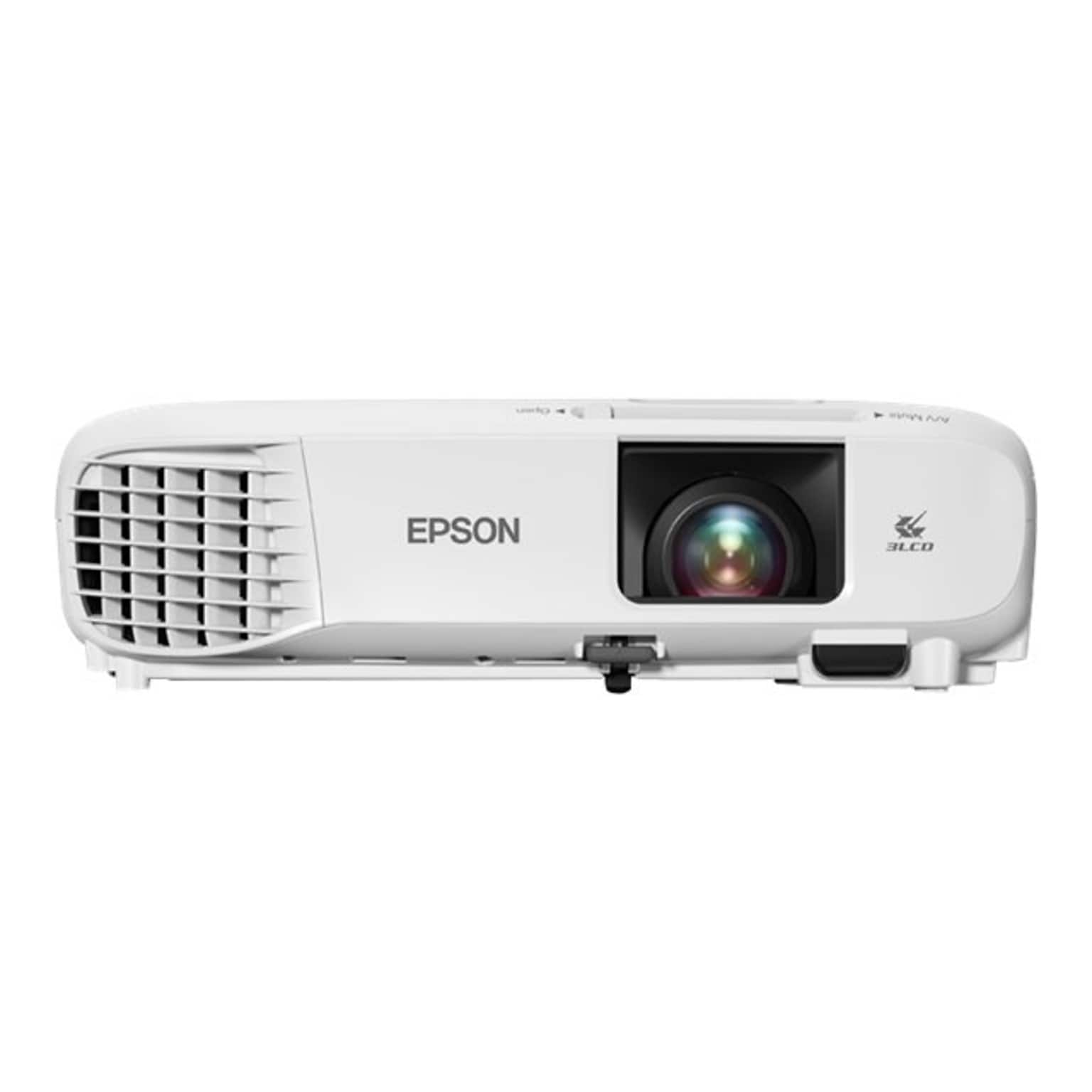 Epson PowerLite 118 3LCD XGA Classroom Projector with Dual HDMI, White (V11HA03020)