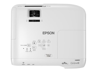 Epson PowerLite 119W Business (V11H985020) LCD Projector, White