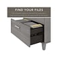 Bush Furniture Somerset 60"W Office Desk with Lateral File Cabinet and 5 Shelf Bookcase, Platinum Gray (SET013PG)