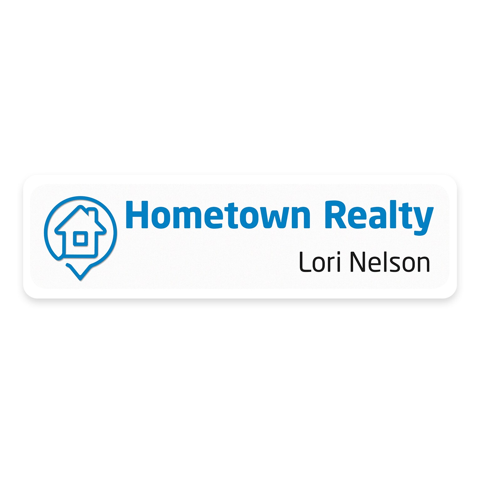Custom Full Color Plastic Name Badge, 1 x 3-1/2
