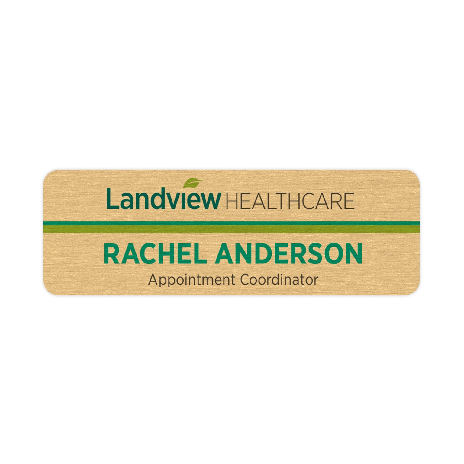 Custom Full Color Sublimated Gold Metal Badge, 1 x 3