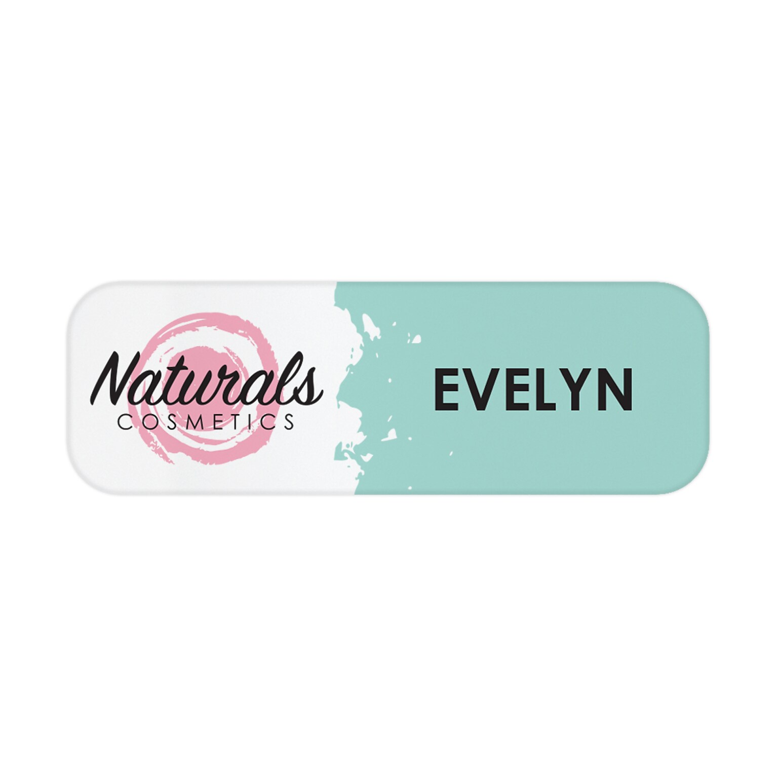 Custom Full Color Clear Acrylic Badge, 1 x 3