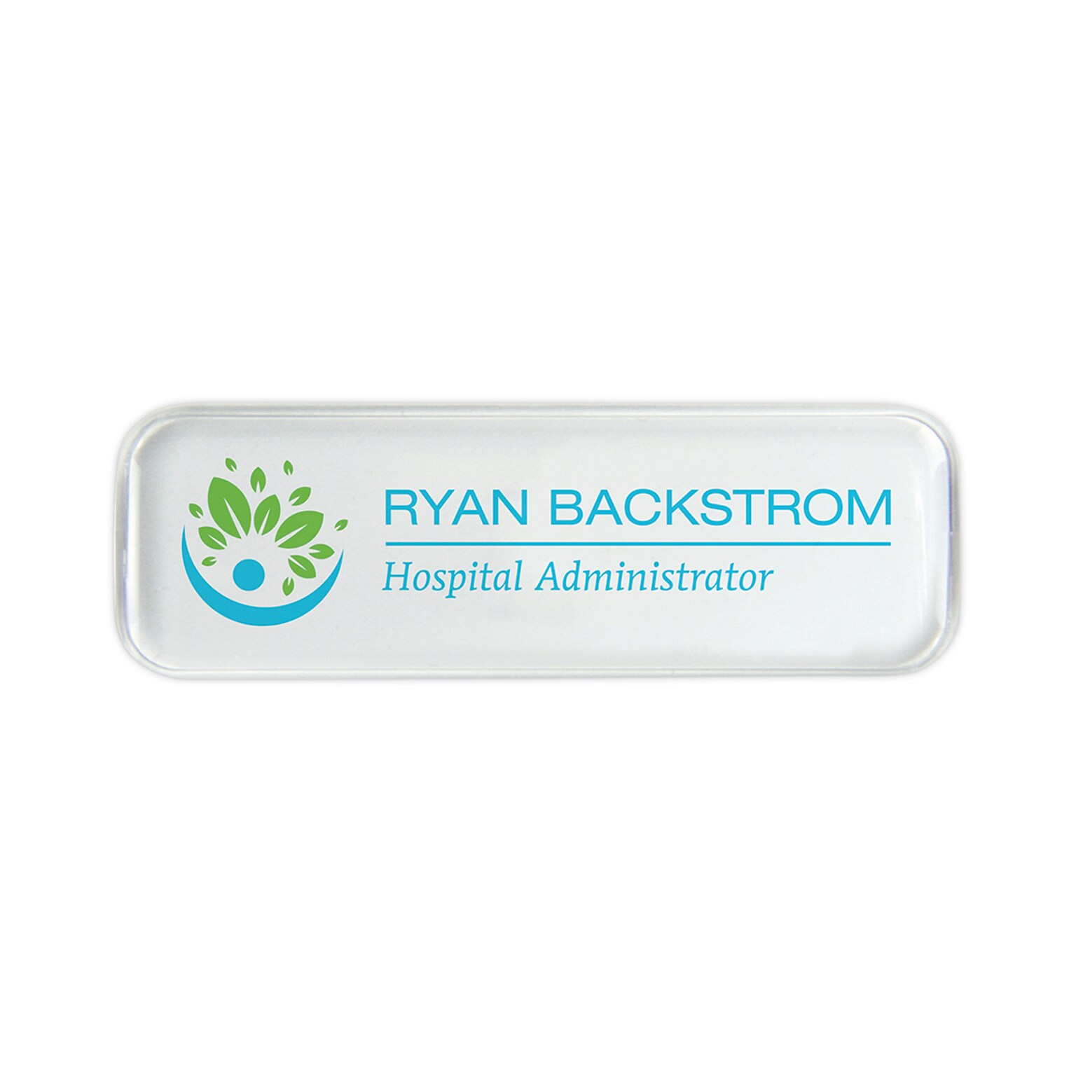 Custom Full Color Snap-on Badge, 1 x 3