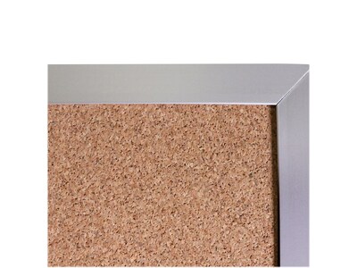 Ghent Cork/Porcelain Mobile Dry-Erase Whiteboard, Aluminum Frame, 4' x 3' (ARM1K43)