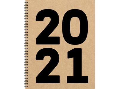 2021 TF Publishing 8.5 x 11 Planner, Kraft Year, Kraft/Black (21-9537)