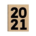 2021 TF Publishing 8.5 x 11 Planner, Kraft Year, Kraft/Black (21-9537)