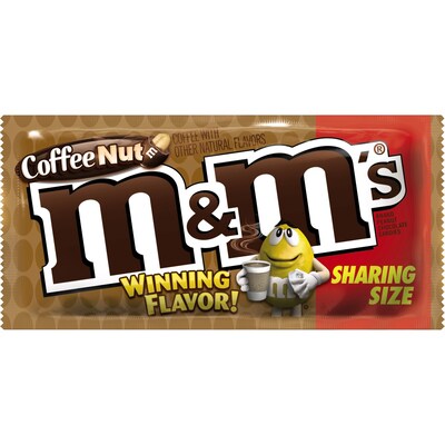 M&M's, Coffee Nut Peanut Chocolate Candy Sharing Size, 3.27 Oz, 24 Ct (MMM50288)