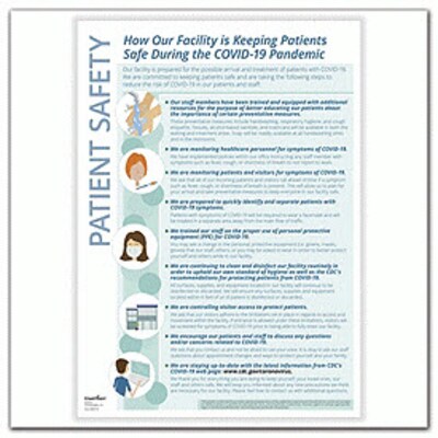 Deluxe Keeping Patients Safe From COVID-19, Poster,  10 x 14