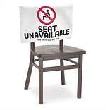 Deluxe Social Distancing Seat Sign, Double Sided, 16 x 26, 25/Pack