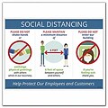 Deluxe Social Distancing Poster,  10 x 14