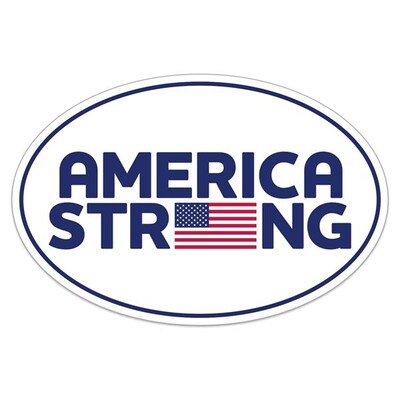 Deluxe America Strong Bumper Sticker, 4 x 6 Oval, 250/Pack