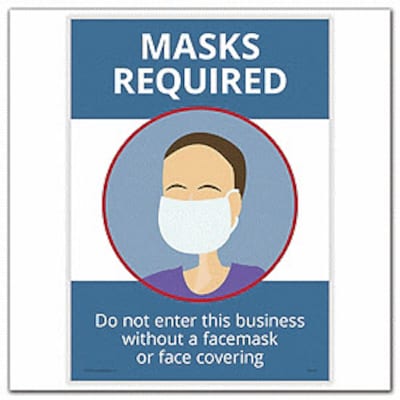 Deluxe Masks Required Poster, 10 x 14