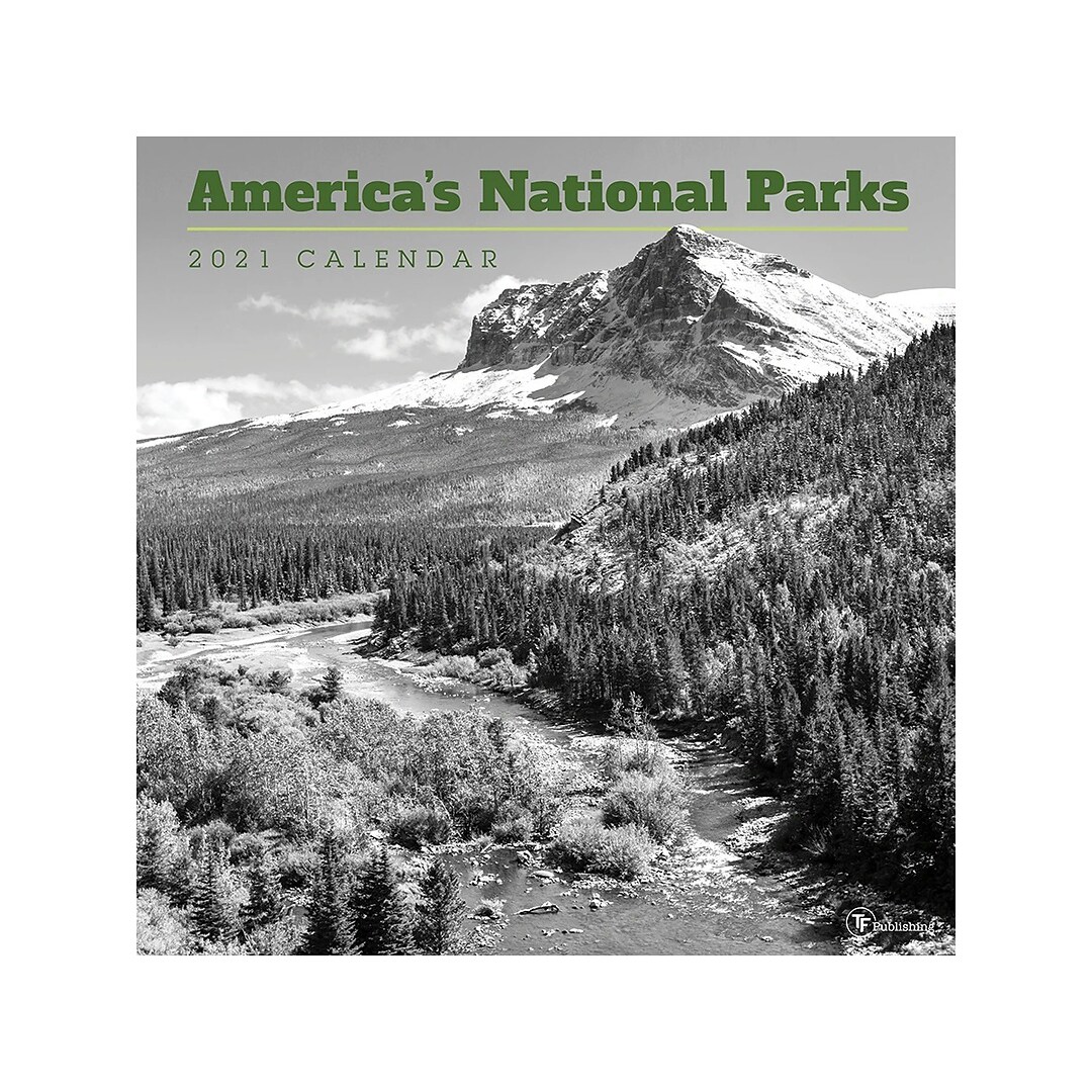Details about   2021 Monthly Wall Calendar North American National Parks Geography 12"x12" New 