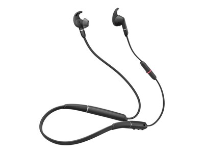 Jabra Evolve 65E MS Wireless Stereo Headset, Behind-The-Neck, Black (6599-623-109)