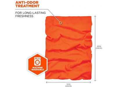 Chill-Its Cooling High Visibility Neck Gaiter, Hi-Vis Orange, One Size (42109)
