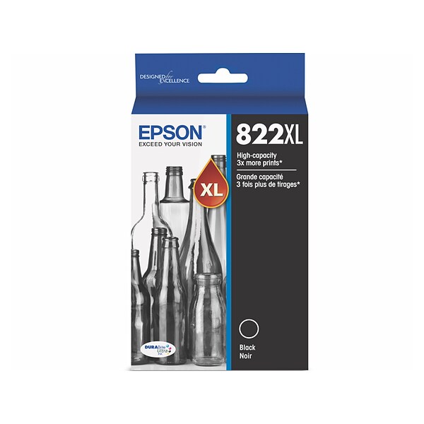 Epson T822XL Black High Yield Ink Cartridge (T822XL120-S)