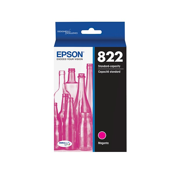 Epson T822 Magenta Standard Yield Ink Cartridge (T822320-S)