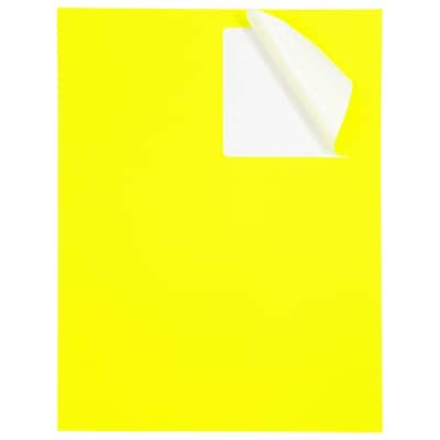 JAM Paper Shipping Label, 3 1/3" x 4", Neon Yellow, 6 Labels/Sheet, 20 Sheets/Pack (354328049)