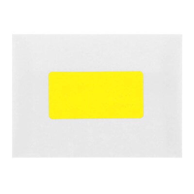 JAM Paper Laser/Inkjet Shipping Labels, 2" x 4", Neon Yellow, 10 Labels/Sheet, 12 Sheets/Pack (3543282)