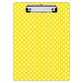 JAM Paper Hardboard Clipboard, Letter Size, Yellow Polka Dot (340937937)