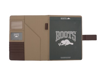 ROOTS Slim Snap Portfolio Case with Magnetic Closure, Brandy Combo (RQ10PF-16T)
