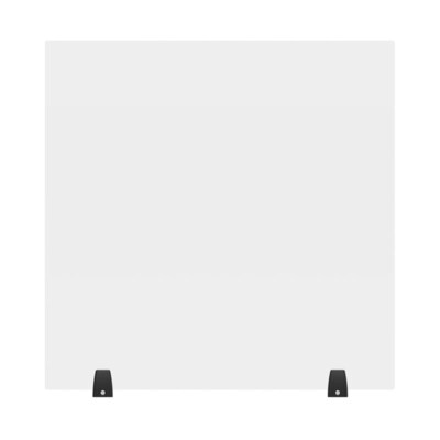 Luxor Reclaim® Freestanding Sneeze Guard Desk Divider, 30H x 30L, Clear, Acrylic (DIVTT-3030C)