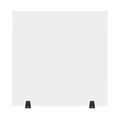 Luxor Reclaim® Freestanding Sneeze Guard Desk Divider, 30H x 30L, Clear, Acrylic (DIVTT-3030C)