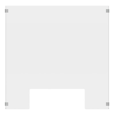 Luxor Reclaim® Freestanding Counter Sneeze Guard, 30H x 30L, Clear, Acrylic (DIVCU-3030C)