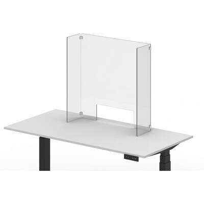 Luxor Reclaim® Freestanding Counter Sneeze Guard, 30H x 30L, Clear, Acrylic (DIVCU-3030C)