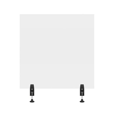 Luxor Reclaim® Clamp-On Sneeze Guard Desk Divider, 30H x 30L, Clear, Acrylic (DIVCL-3030C)