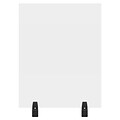 Luxor Reclaim® Clamp-On Sneeze Guard Cubical Wall Extender, 30H x 24L, Clear, Acrylic (DIVWT-2430C)