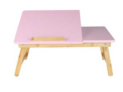 Mind Reader Bali Collection 21.25 x 13.19 Bamboo Lap Desk, Pink (BEDTRAYBM-PNK)