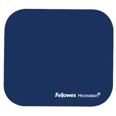 Fellowes Microban Non-Skid Mouse Pad, Non-skid, Navy Blue (5933801)