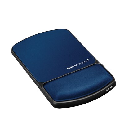 Fellowes Mouse Pad Gel Pad/Wrist Rest Combo, Sapphire (9175401)