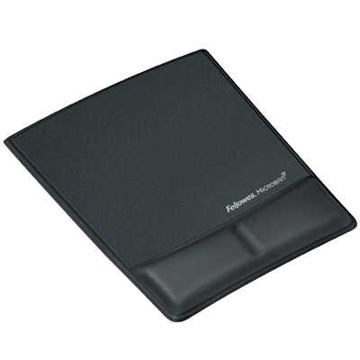 Fellowes Health-V Visco Foam Non-Skid Mouse Pad/Wrist Rest Combo, Black (9180901)