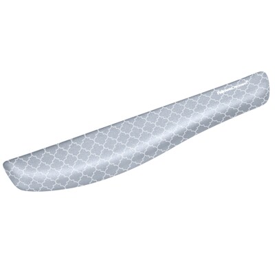 Fellowes PlushTouch Foam Keyboard Wrist Rest with MICROBAN, Gray Lattice (9549801)