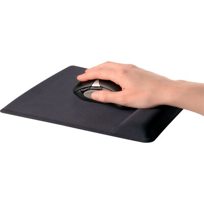 Fellowes Wrist Support Gel Mouse Pad/Wrist Rest Combo, Black (9181201)