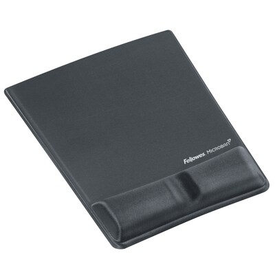 Fellowes Wrist Support Visco Foam Mouse Pad/Wrist Rest Combo, Graphite (9184001)