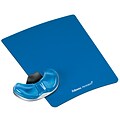 Fellowes Gliding Palm Support Gel Mouse Pad/Wrist Rest Combo, Blue (9180601)